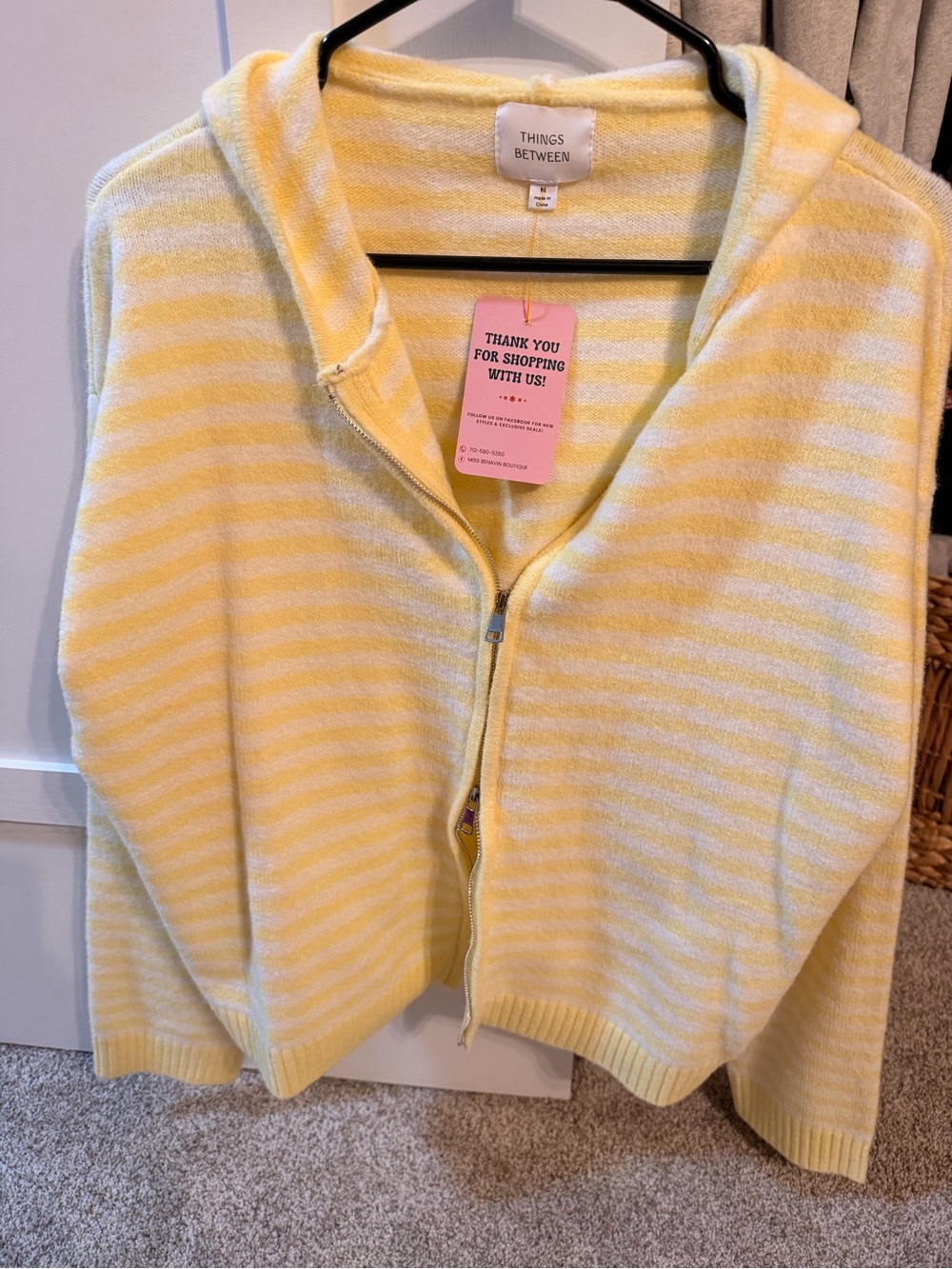 Things between double zip hooded sweater